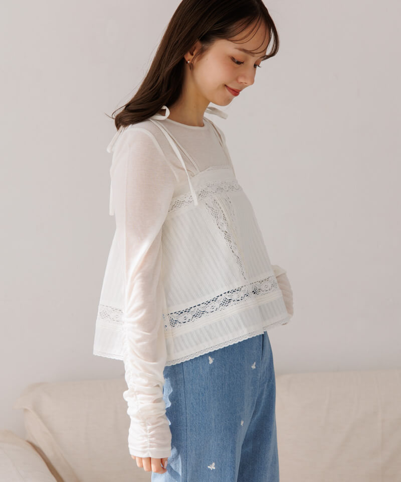 グラウコーピス　シークレット 1枚　美品 新品】Mame Floral Lace Sleeveless Top