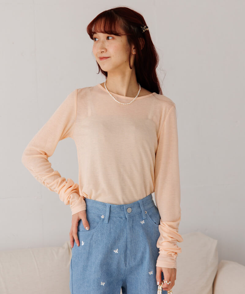 wrinkle rib L/S~リンクルリブロングスリーブ | flower/フラワー公式通販 wrinkle rib L/S~リンクルリブロングスリーブ | flower/フラワー公式通販