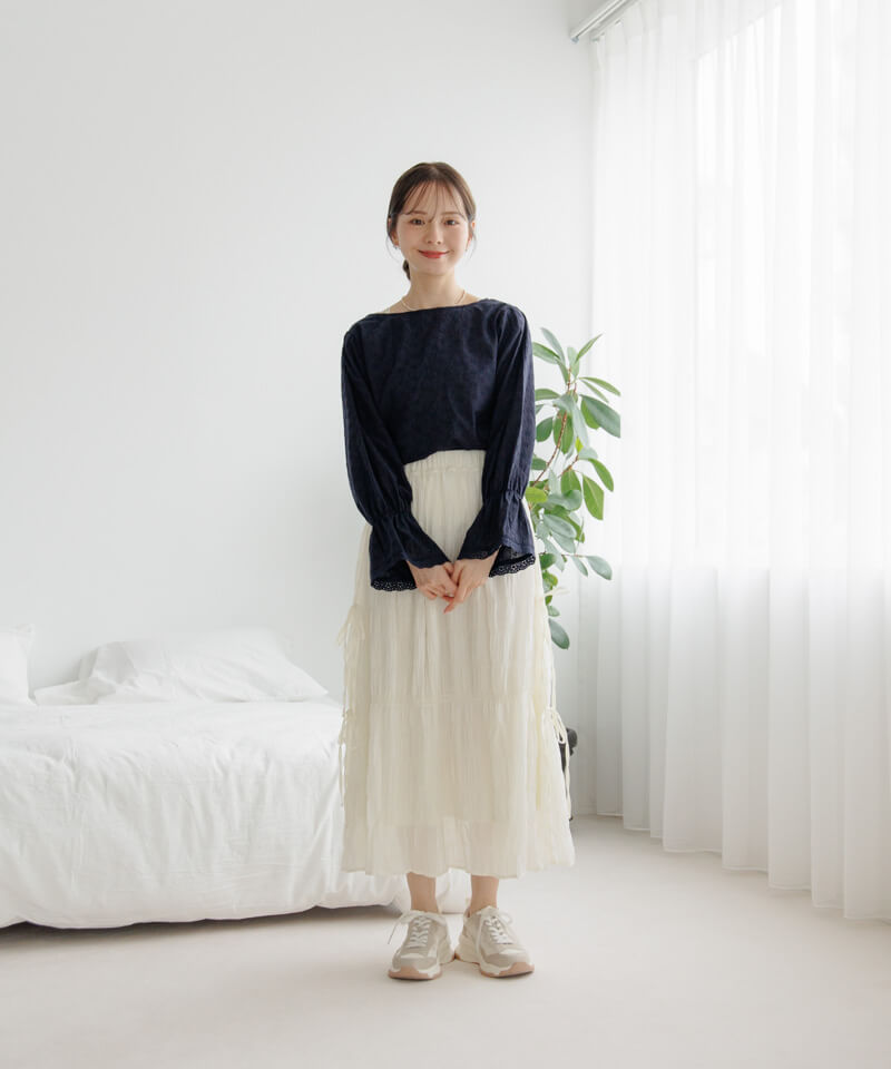 side ribbon skirt～ｻｲﾄﾞﾘﾎﾞﾝｽｶｰﾄ | flower／フラワー公式通販