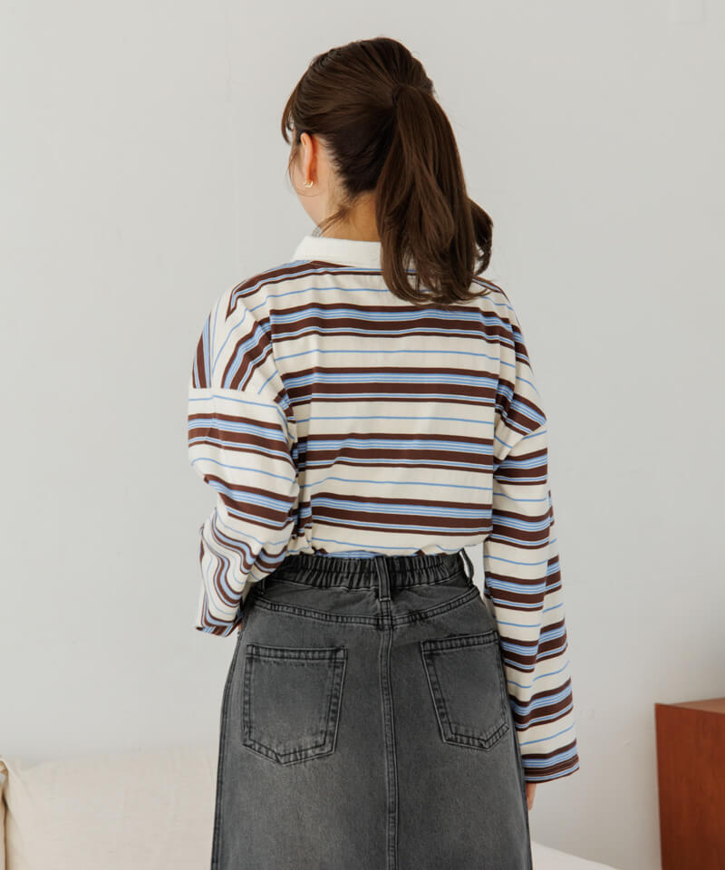 Rady ボーダーフラワートップス 40%OFF】tiny border top～ﾀｲﾆｰﾎﾞｰﾀﾞｰﾄｯﾌﾟ | flower／フラワー公式通販