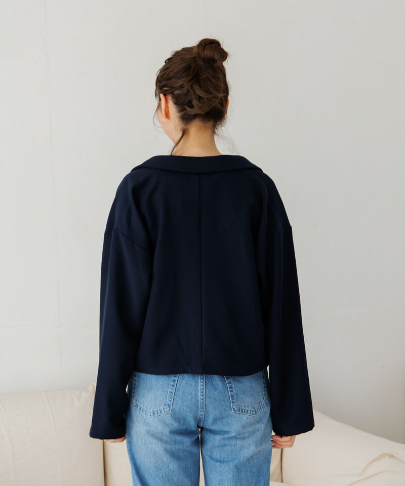 コンパクト ジャケット レディース Compact Jacket ネイビー 40%OFF】chic compact jacket～ｼｯｸｺﾝﾊﾟｸﾄｼﾞｬｹｯﾄ | flower／フラワー