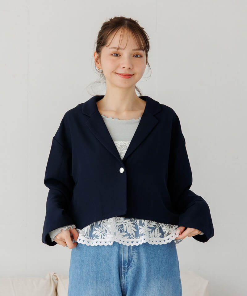 コンパクト ジャケット レディース Compact Jacket ネイビー 40%OFF】chic compact jacket～ｼｯｸｺﾝﾊﾟｸﾄｼﾞｬｹｯﾄ | flower／フラワー