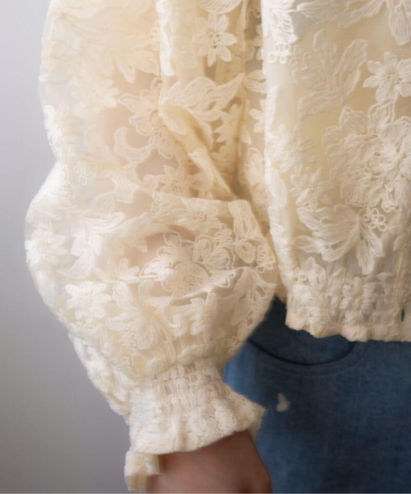 30%OFF】botanical sheer top～ﾎﾞﾀﾆｶﾙｼｱｰﾄｯﾌﾟ | flower