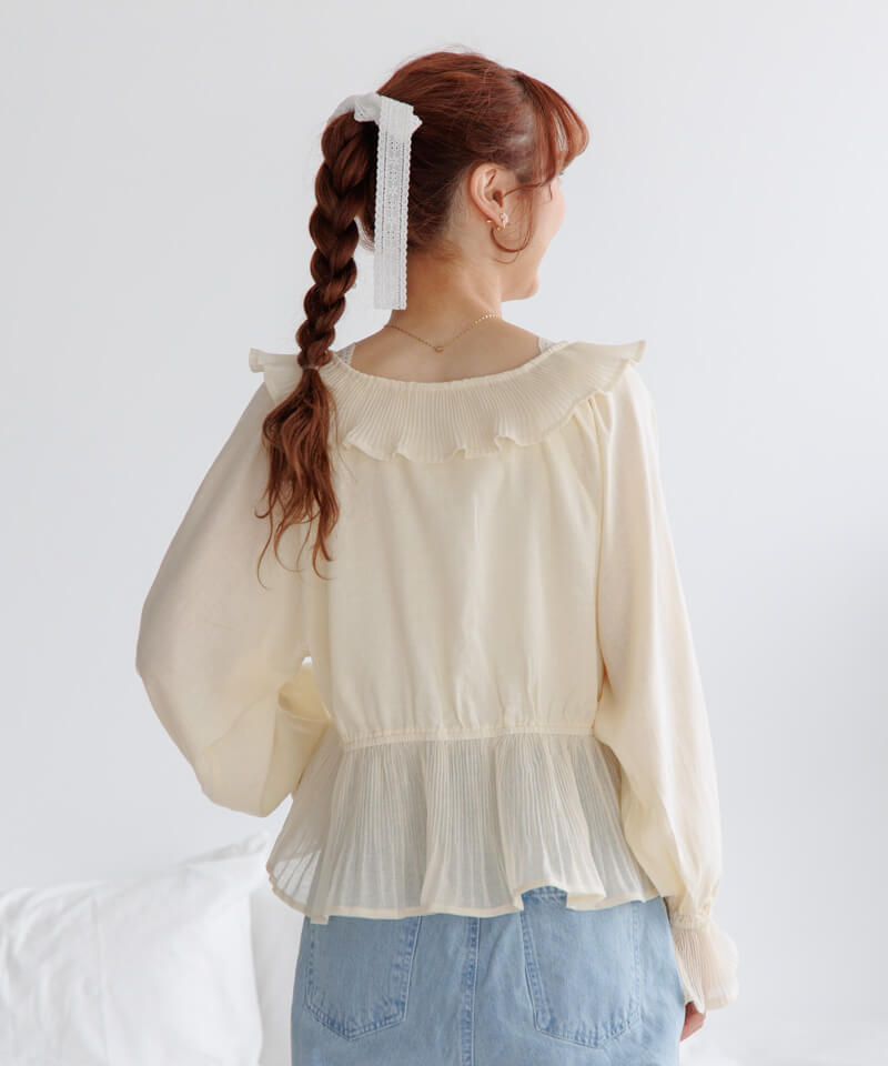 30%OFF】shell pleats blouse～ｼｪﾙﾌﾟﾘｰﾂﾌﾞﾗｳｽ | flower／フラワー公式通販
