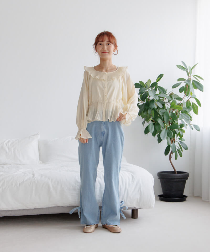 30%OFF】shell pleats blouse～ｼｪﾙﾌﾟﾘｰﾂﾌﾞﾗｳｽ | flower／フラワー公式通販