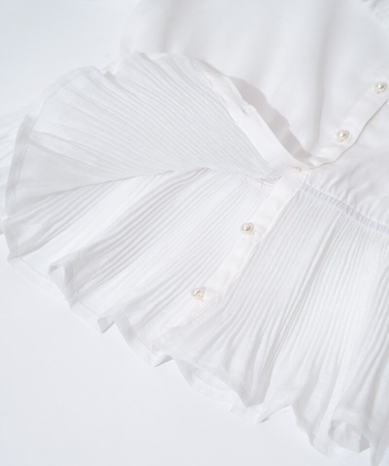 classic pleats blouse～ｸﾗｼｯｸﾌﾟﾘｰﾂﾌﾞﾗｳｽ | flower／フラワー
