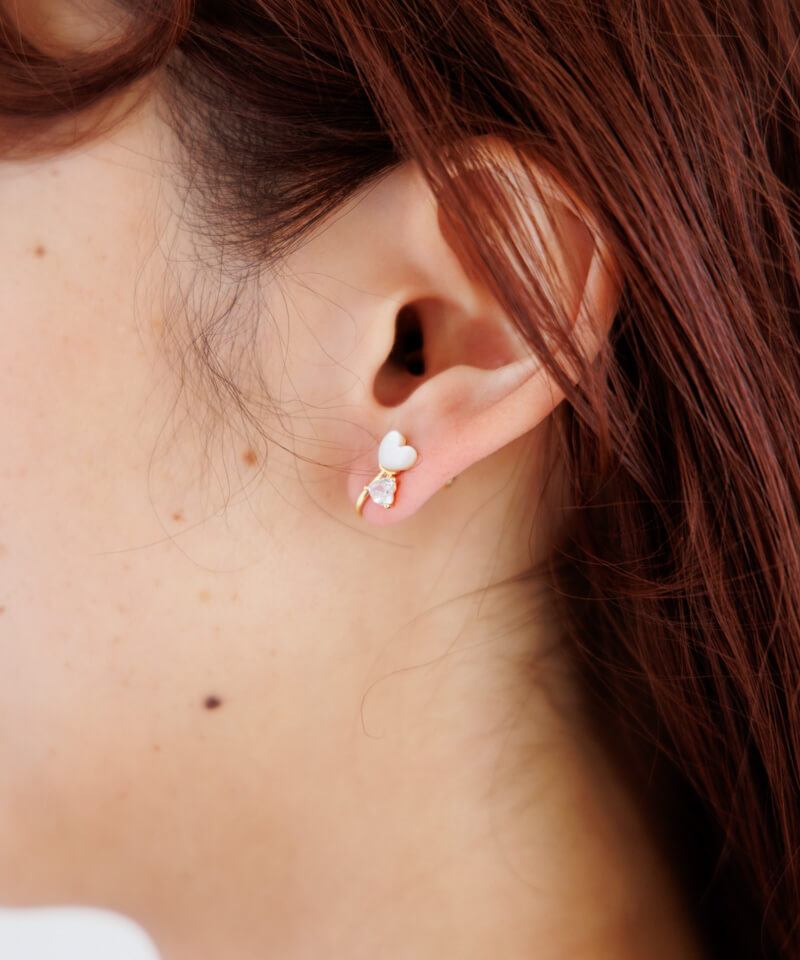 heart bijou earring～ﾊｰﾄﾋﾞｼﾞｭｰｲﾔﾘﾝｸﾞ | flower／フラワー公式通販