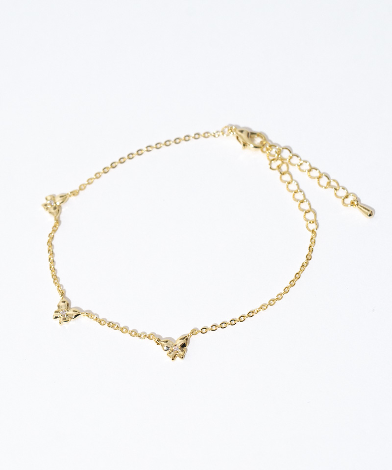 蝶モチーフ パピヨン　ブレスレット スウィート パピヨン ブレスレット 18K イエローゴールド