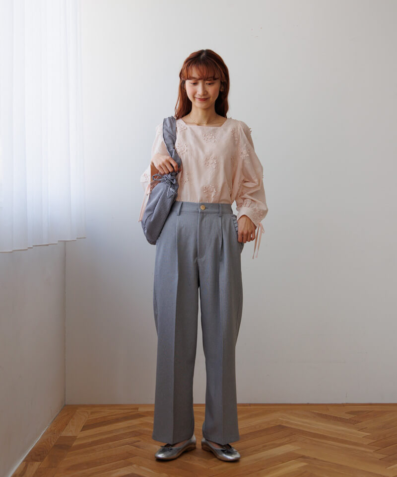 10%OFF】smoky check pants～ｽﾓｰｷｰﾁｪｯｸﾊﾟﾝﾂ | flower／フラワー