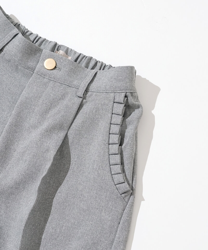 10%OFF】smoky check pants～ｽﾓｰｷｰﾁｪｯｸﾊﾟﾝﾂ | flower／フラワー