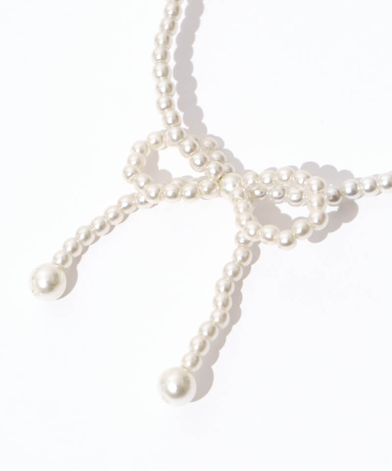 pearly ribbon bracelet～ﾊﾟｰﾘｰﾘﾎﾞﾝﾌﾞﾚｽﾚｯﾄ | flower／フラワー