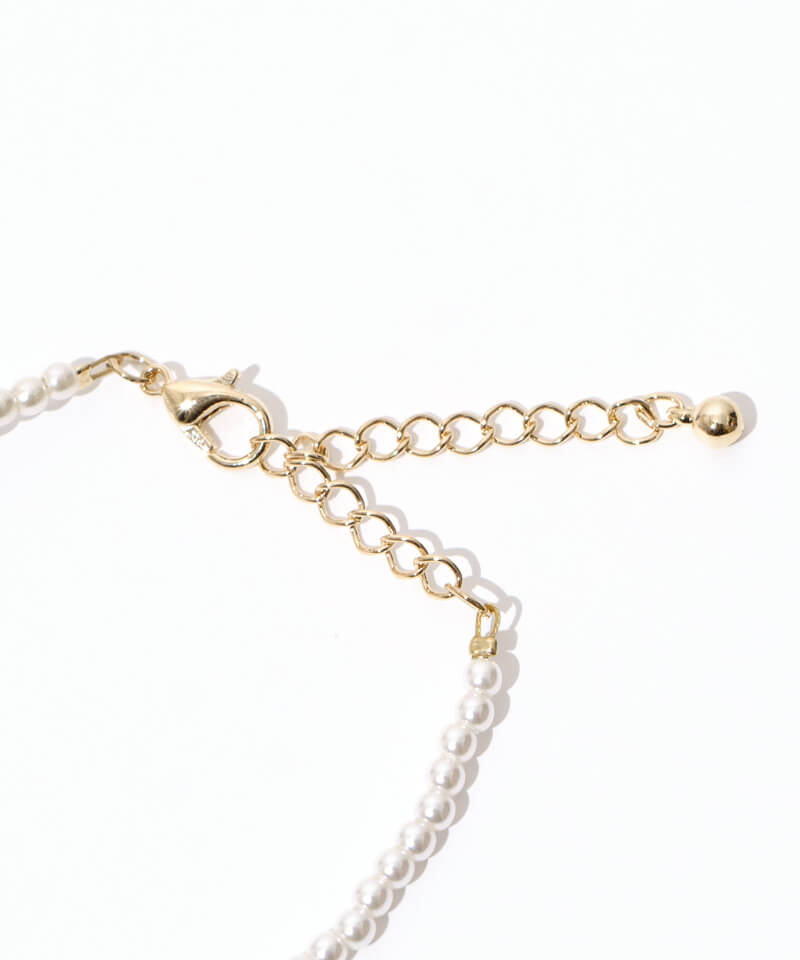 pearly ribbon bracelet～ﾊﾟｰﾘｰﾘﾎﾞﾝﾌﾞﾚｽﾚｯﾄ | flower／フラワー