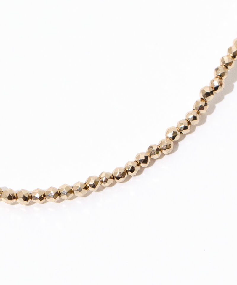 shiny beads necklace ディテール