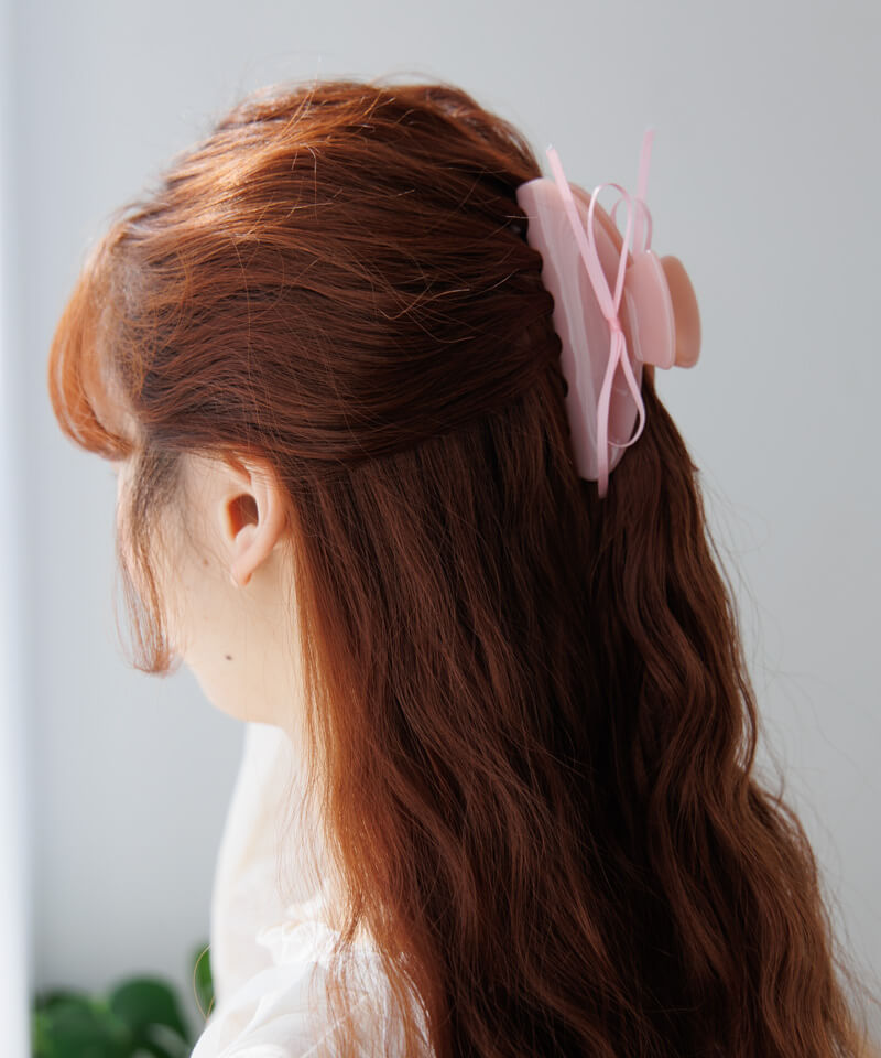 k-ai様♡ビニールフリフリリボンクリップ キャンディハーツ Fancy candy ribbon clip～ｷｬﾝﾃﾞｨｰﾘﾎﾞﾝｸﾘｯﾌﾟ | flower／フラワー公式通販