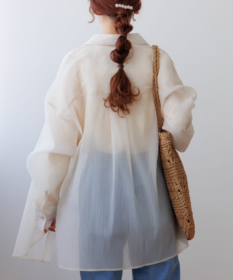 40%OFF】long sheer shirts～ﾛﾝｸﾞｼｱｰｼｬﾂ | flower／フラワー公式通販