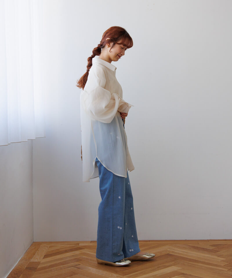 ひさc花 40%OFF】long sheer shirts～ﾛﾝｸﾞｼｱｰｼｬﾂ | flower／フラワー公式通販