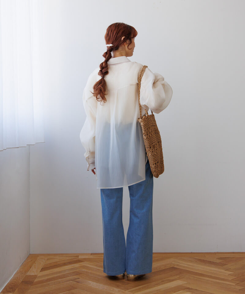 FLOWER サイズ0 40%OFF】long sheer shirts～ﾛﾝｸﾞｼｱｰｼｬﾂ | flower／フラワー公式通販