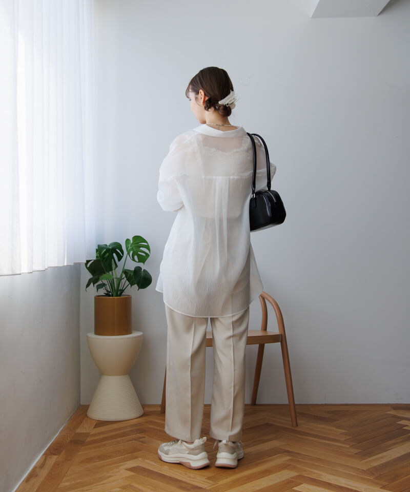 はると 40%OFF】long sheer shirts～ﾛﾝｸﾞｼｱｰｼｬﾂ | flower／フラワー公式通販