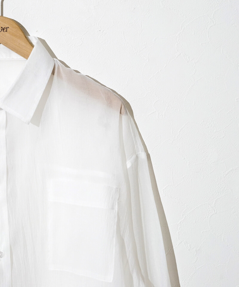 40%OFF】long sheer shirts～ﾛﾝｸﾞｼｱｰｼｬﾂ | flower／フラワー公式通販