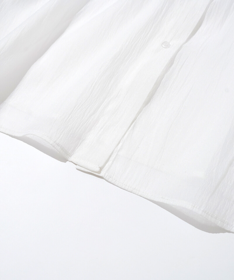 新品CIVARIZE7分袖シアーシャツ♡ワイヤー入り♡孔雀柄♡ロング丈♡