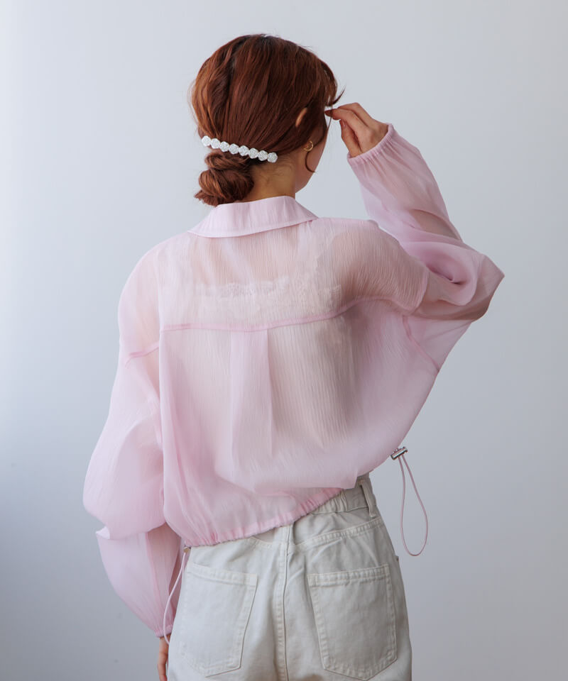 40%OFF】short sheer shirts～ｼｮｰﾄｼｱｰｼｬﾂ | flower／フラワー公式通販