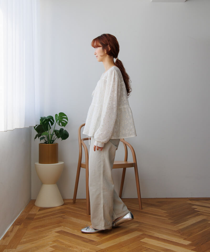 20%OFF】blossom tulle blouse～ﾌﾞﾛｯｻﾑﾁｭｰﾙﾌﾞﾗｳｽ | flower／フラワー