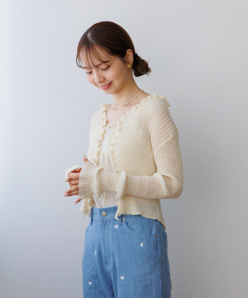高品質 honey sheer cardigan～ﾊﾆｰｼｱｰｶｰﾃﾞｨｶﾞﾝ | flower／フラワー公式通販 トップス
