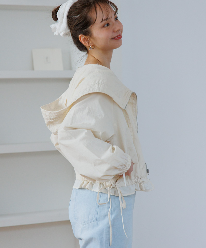 20%OFF】lightly frill hoodie～ﾗｲﾄﾘｰﾌﾘﾙﾌｰﾃﾞｨｰ | flower