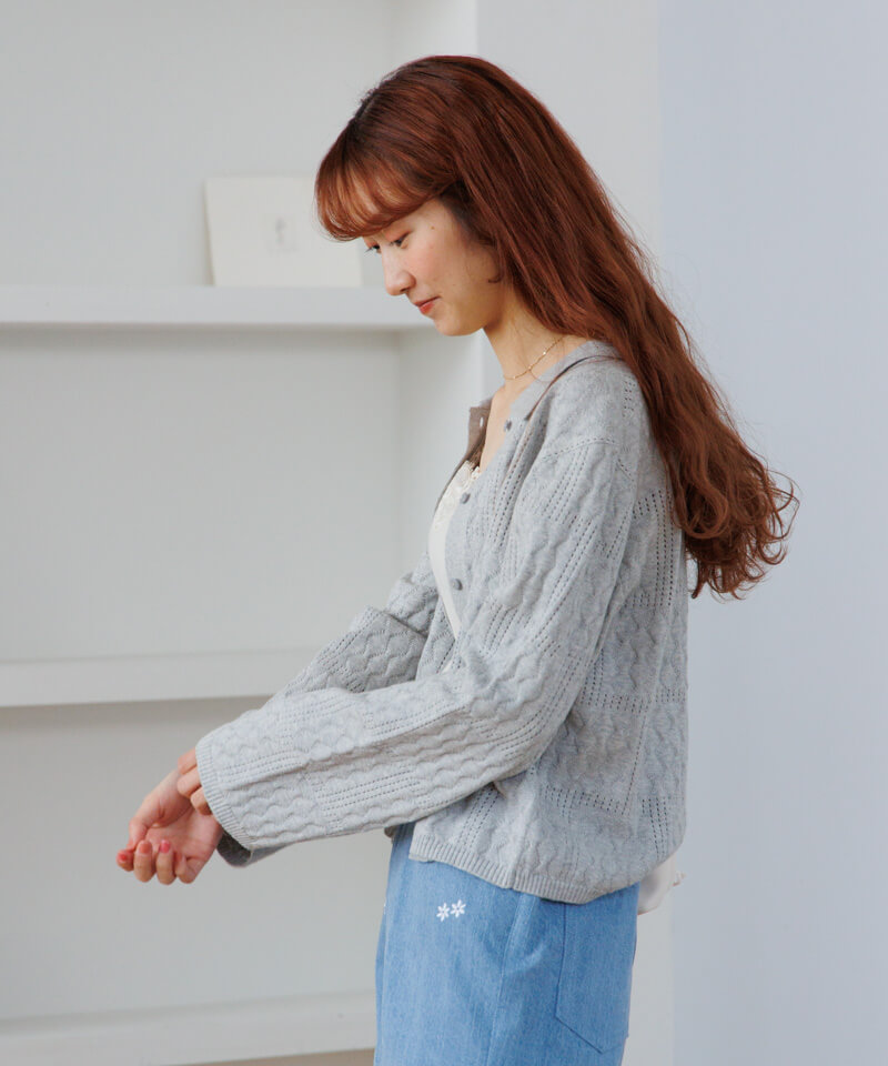 lacy polo top～ﾚｰｼｰﾎﾟﾛﾄｯﾌﾟ | flower／フラワー公式通販