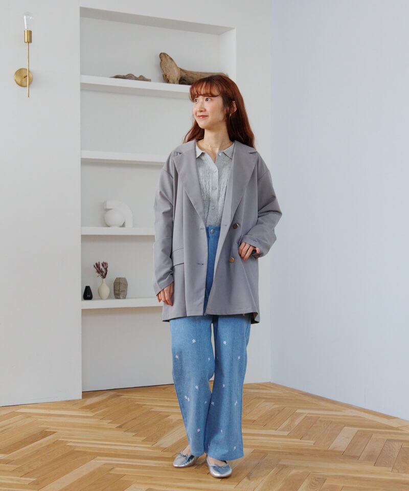 【新品】&エルシー　ドロップフラワートップス 新品】&エルシー ドロップフラワートップス フラワーシアー