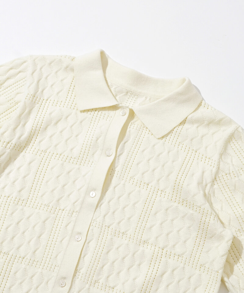lacy polo top～ﾚｰｼｰﾎﾟﾛﾄｯﾌﾟ | flower／フラワー公式通販