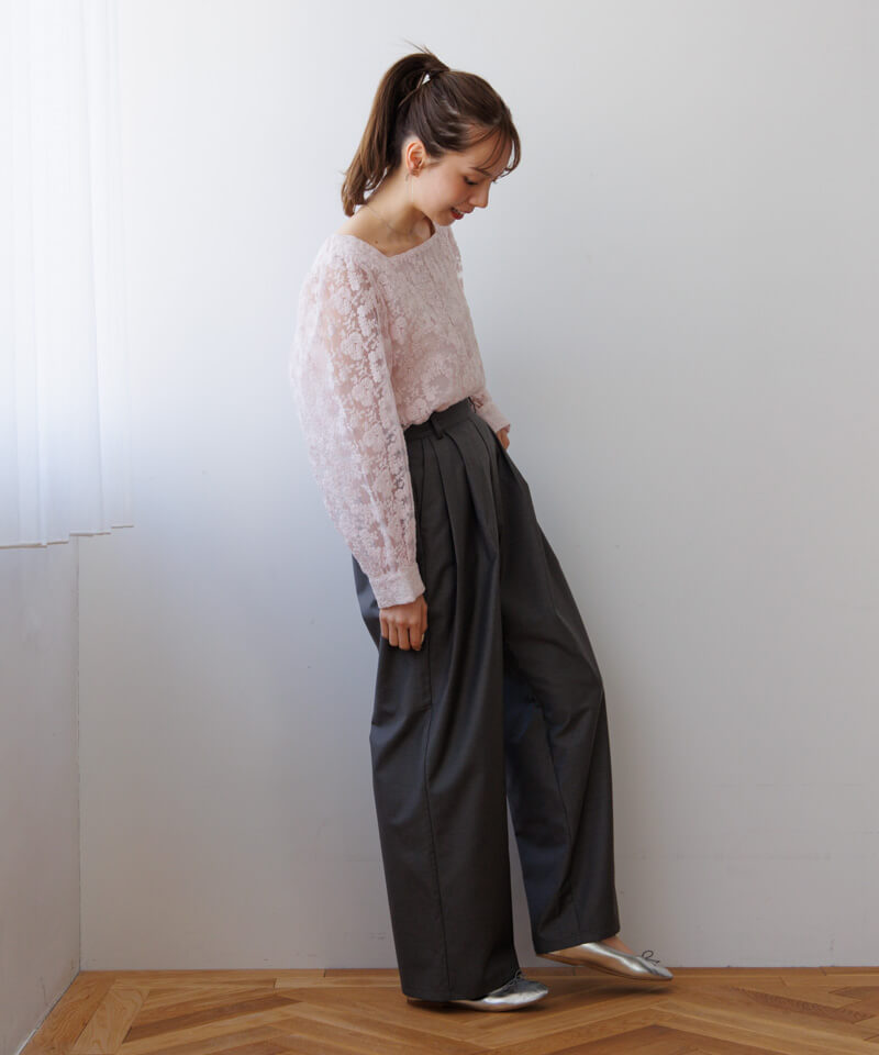 30%OFF】relax tuck pants～ﾘﾗｯｸｽﾀｯｸﾊﾟﾝﾂ | flower／フラワー