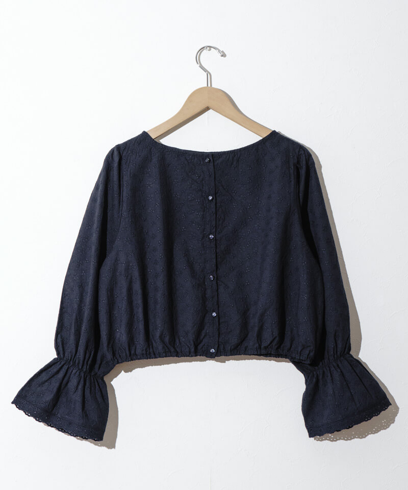50%OFF】bloom cutwork blouse～ﾌﾞﾙｰﾑｶｯﾄﾜｰｸﾌﾞﾗｳｽ | flower
