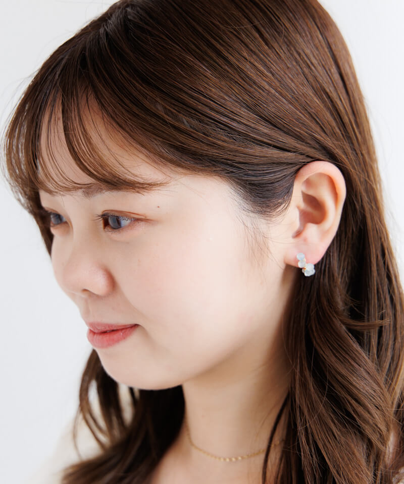 ガルニ GARNI Rose Pierce ローズピアス sea glass rose pierce～ｼｰｸﾞﾗｽﾛｰｽﾞﾋﾟｱｽ | flower／フラワー公式通販