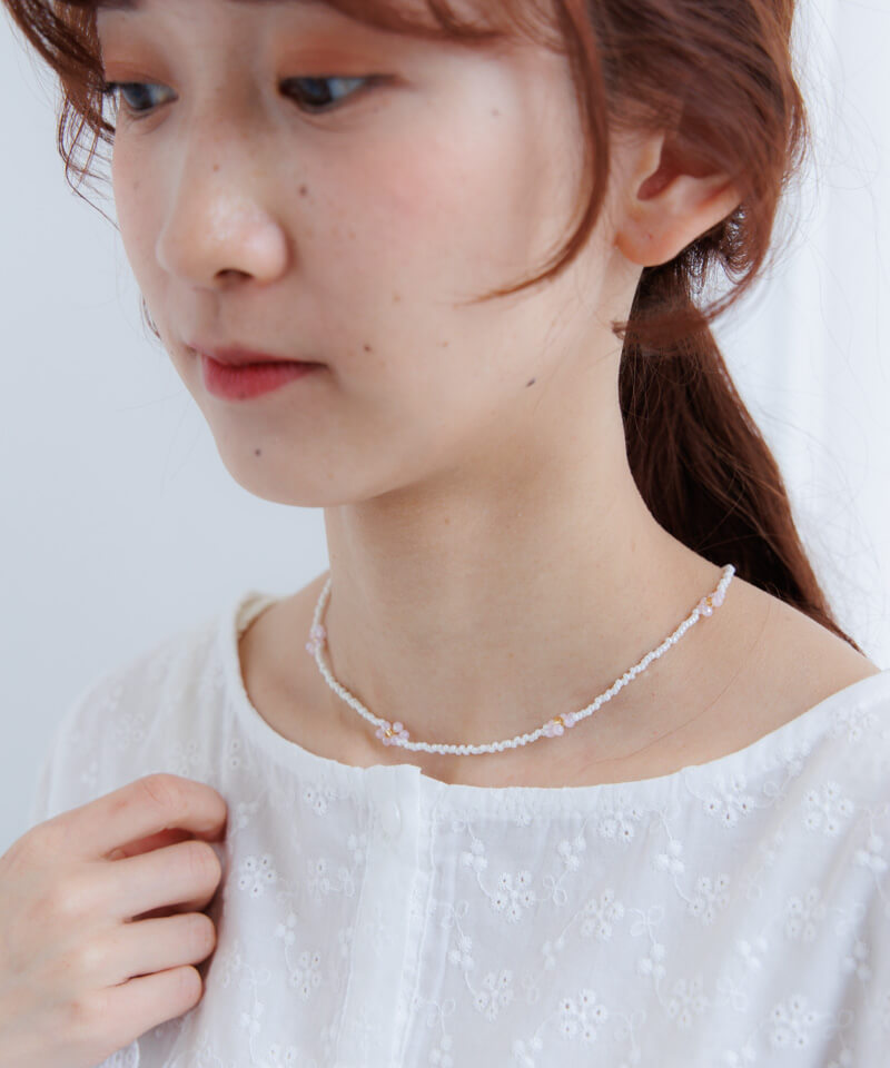 flower beads necklace～ﾌﾗﾜｰﾋﾞｰｽﾞﾈｯｸﾚｽ | flower／フラワー公式通販