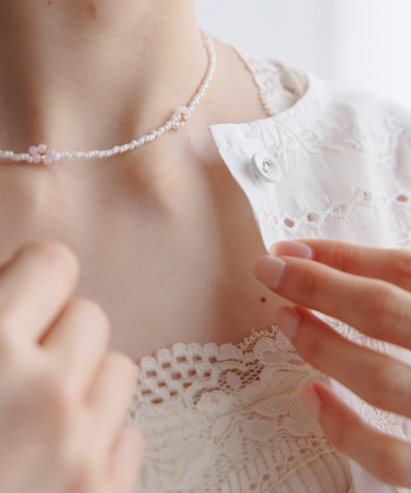 flower beads necklace～ﾌﾗﾜｰﾋﾞｰｽﾞﾈｯｸﾚｽ | flower／フラワー公式通販