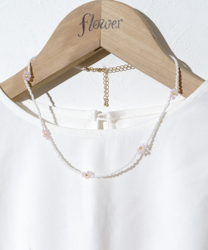flower beads necklace～ﾌﾗﾜｰﾋﾞｰｽﾞﾈｯｸﾚｽ | flower／フラワー公式通販