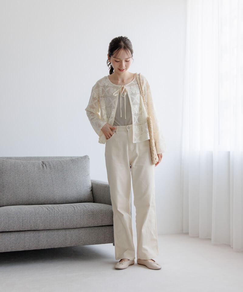 【shinly】【新品未使用タグ付】ブルーミングフラワーブラトップ SUKALA】ブルーミングフラワーブラトップ(S・Mサイズ アイボリー