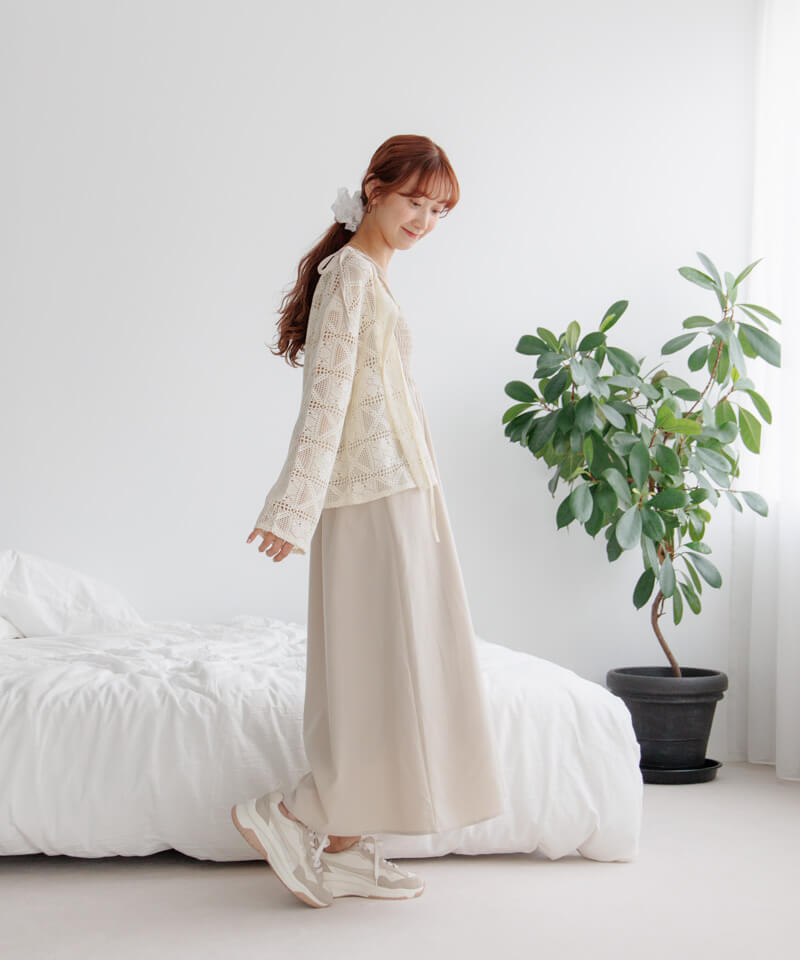 イタリア製　バージン ウール Blumarie ブルマリン レース カーディガン marine bloom cardigan～ﾏﾘﾝﾌﾞﾙｰﾑｶｰﾃﾞｨｶﾞﾝ | flower／フラワー
