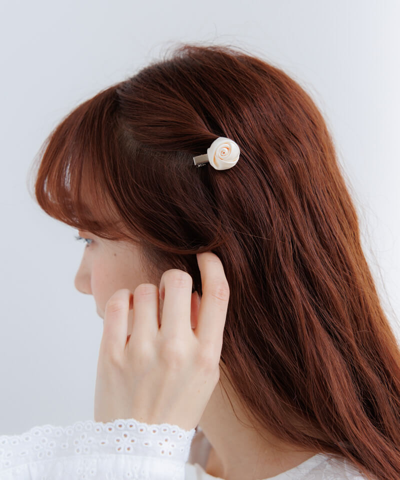 satin rose clip～ｻﾃﾝﾛｰｽﾞｸﾘｯﾌﾟ | flower／フラワー公式通販