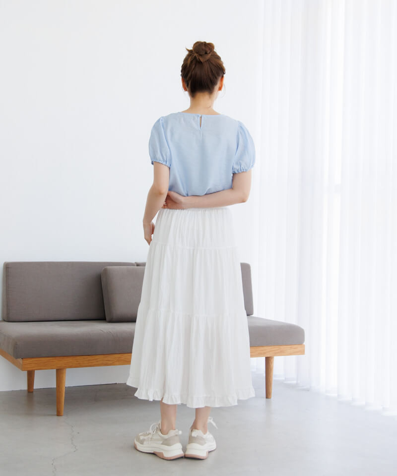 20%OFF】frill tiered skirt～ﾌﾘﾙﾃｨｱｰﾄﾞｽｶｰﾄ | flower／フラワー