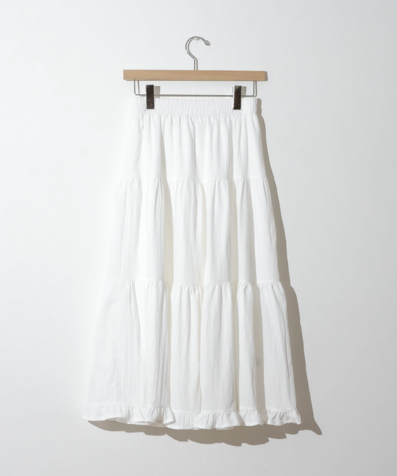 20%OFF】frill tiered skirt～ﾌﾘﾙﾃｨｱｰﾄﾞｽｶｰﾄ | flower／フラワー