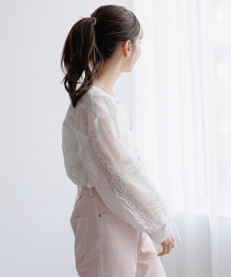 nostalgy embroidery blouse～ﾉｽﾀﾙｼﾞｰｴﾝﾌﾞﾛｲﾀﾞﾘｰﾌﾞﾗｳｽ | flower