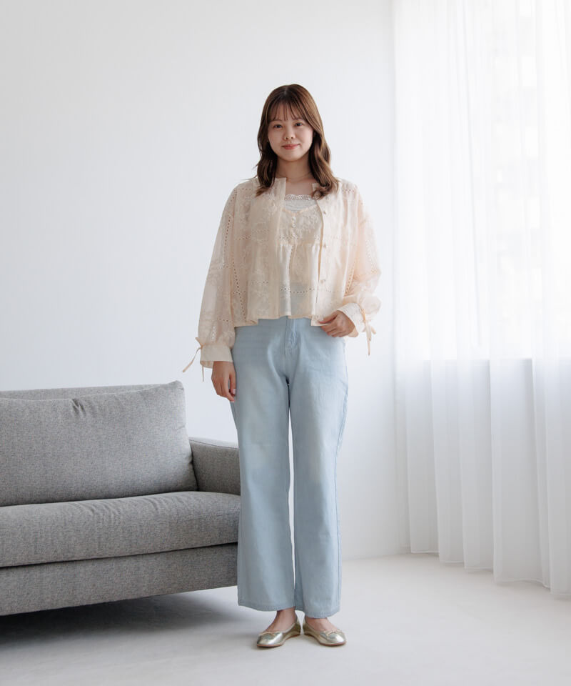 nostalgy embroidery blouse～ﾉｽﾀﾙｼﾞｰｴﾝﾌﾞﾛｲﾀﾞﾘｰﾌﾞﾗｳｽ | flower