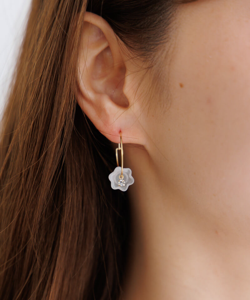 ★daisy★❤️ 14kgf ピアス デイジーのピアス or イヤリング / Daisy Pierced or Clip-On Ea