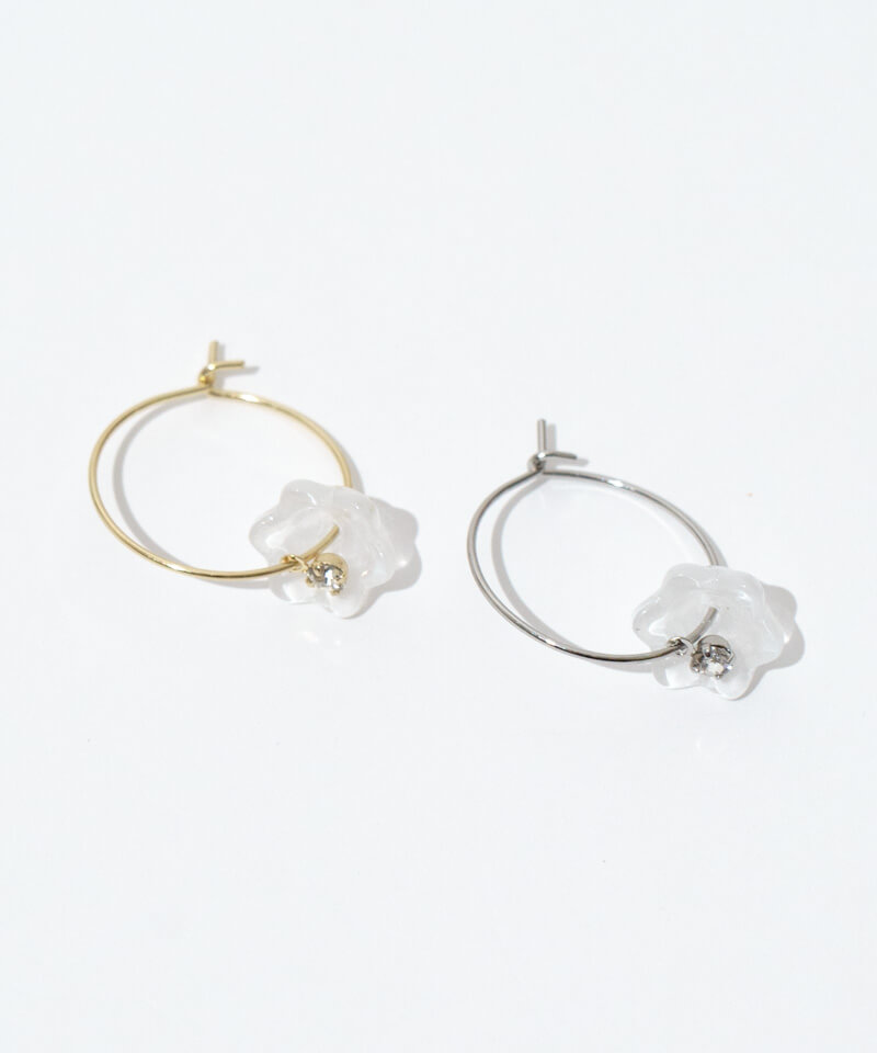 tiny flower hoop pierce～ﾀｲﾆｰﾌﾗﾜｰﾌｰﾌﾟﾋﾟｱｽ | flower／フラワー