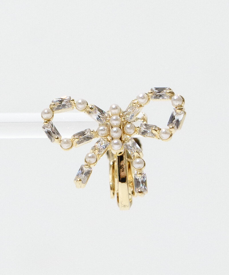 bijou ribbon earring～ﾋﾞｼﾞｭｰﾘﾎﾞﾝｲﾔﾘﾝｸﾞ | flower／フラワー公式通販