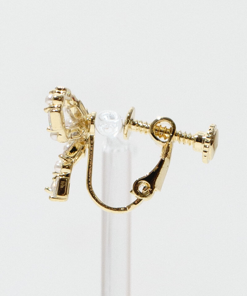 bijou ribbon earring～ﾋﾞｼﾞｭｰﾘﾎﾞﾝｲﾔﾘﾝｸﾞ | flower／フラワー公式通販