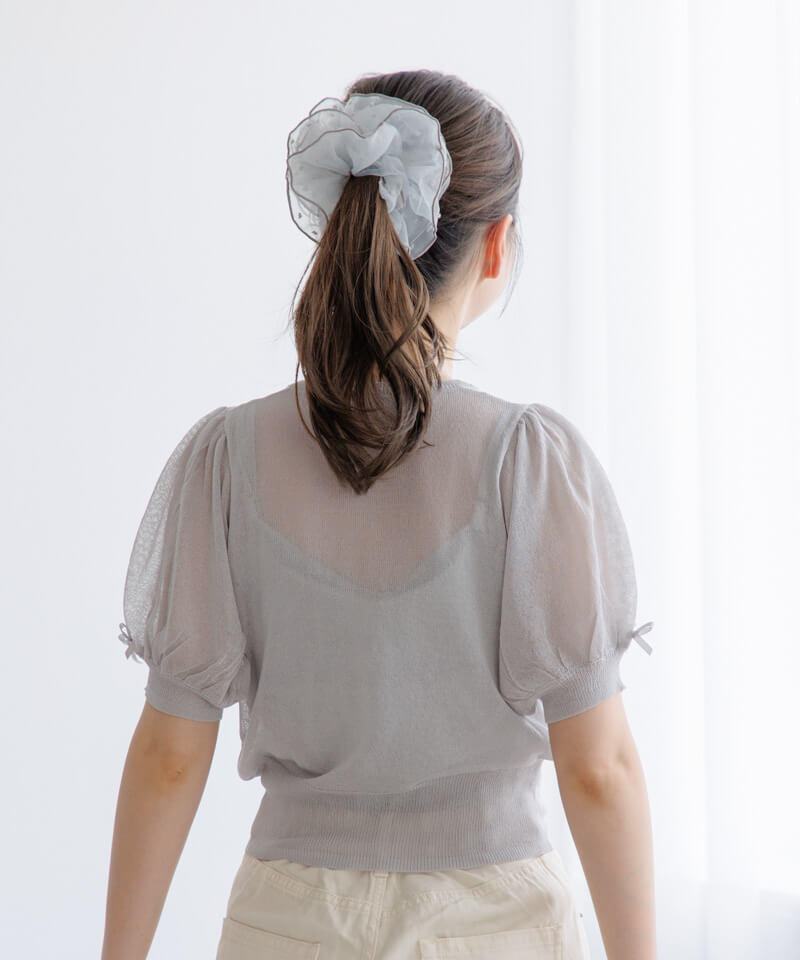 flower - PUR リボンカーディガン 40%OFF】pure ribbon cardigan～ﾋﾟｭｱﾘﾎﾞﾝｶｰﾃﾞｨｶﾞﾝ | flower