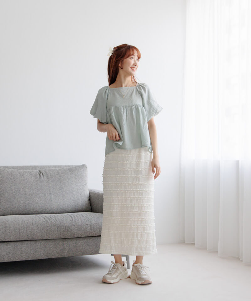 ブラウス シャツ ＬＵ３Ｄフラワーパフブラウス レディース 20%OFF】windy puff blouse～ｳｨﾝﾃﾞｨｰﾊﾟﾌﾌﾞﾗｳｽ | flower